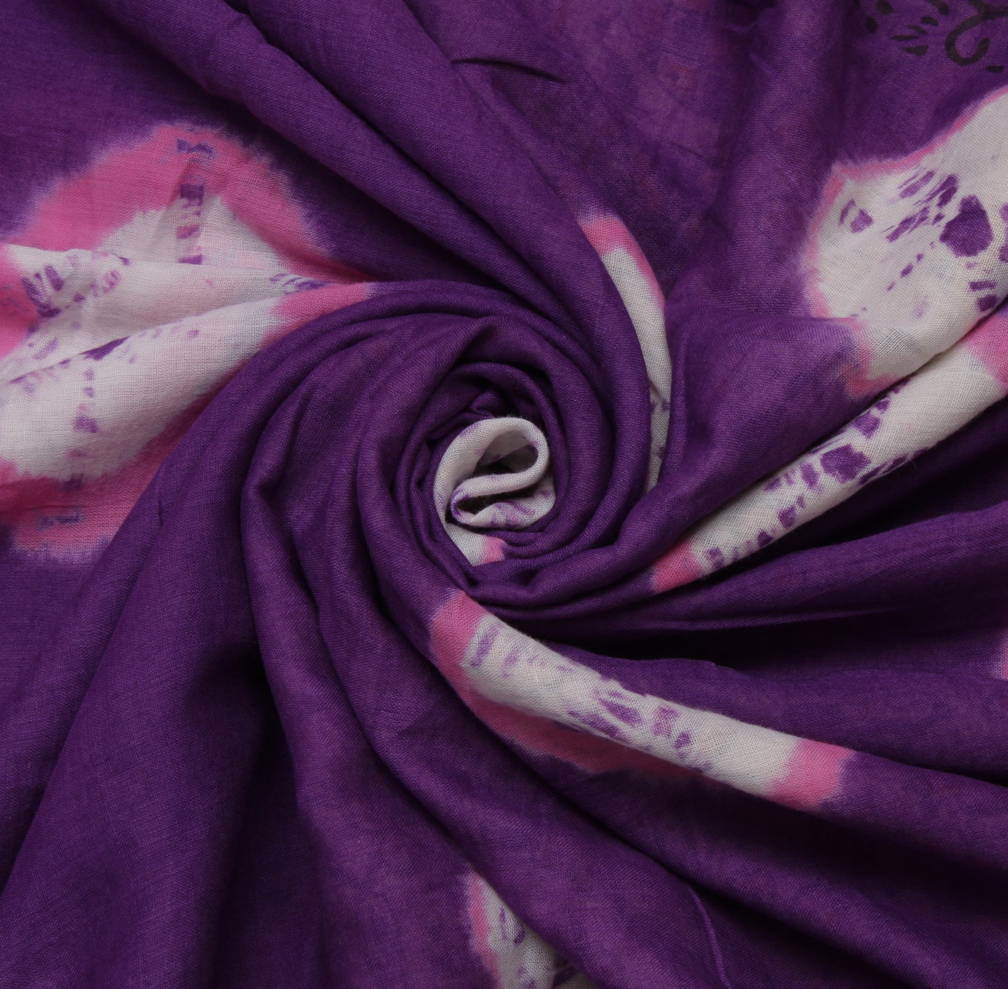 Sushila Vintage Purple Indian Saree 100% Pure Cotton Printed Soft Craft Fabric