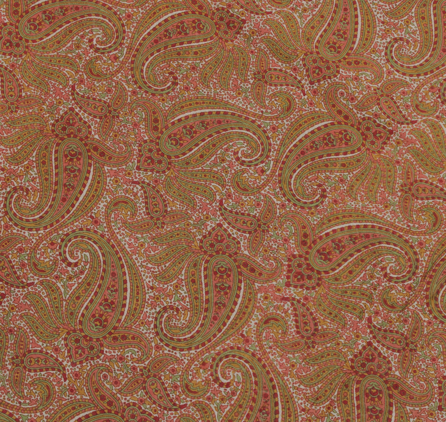 Sushila Vintage Cream Saree 100% Pure Cotton Printed Paisley Soft Craft Fabric