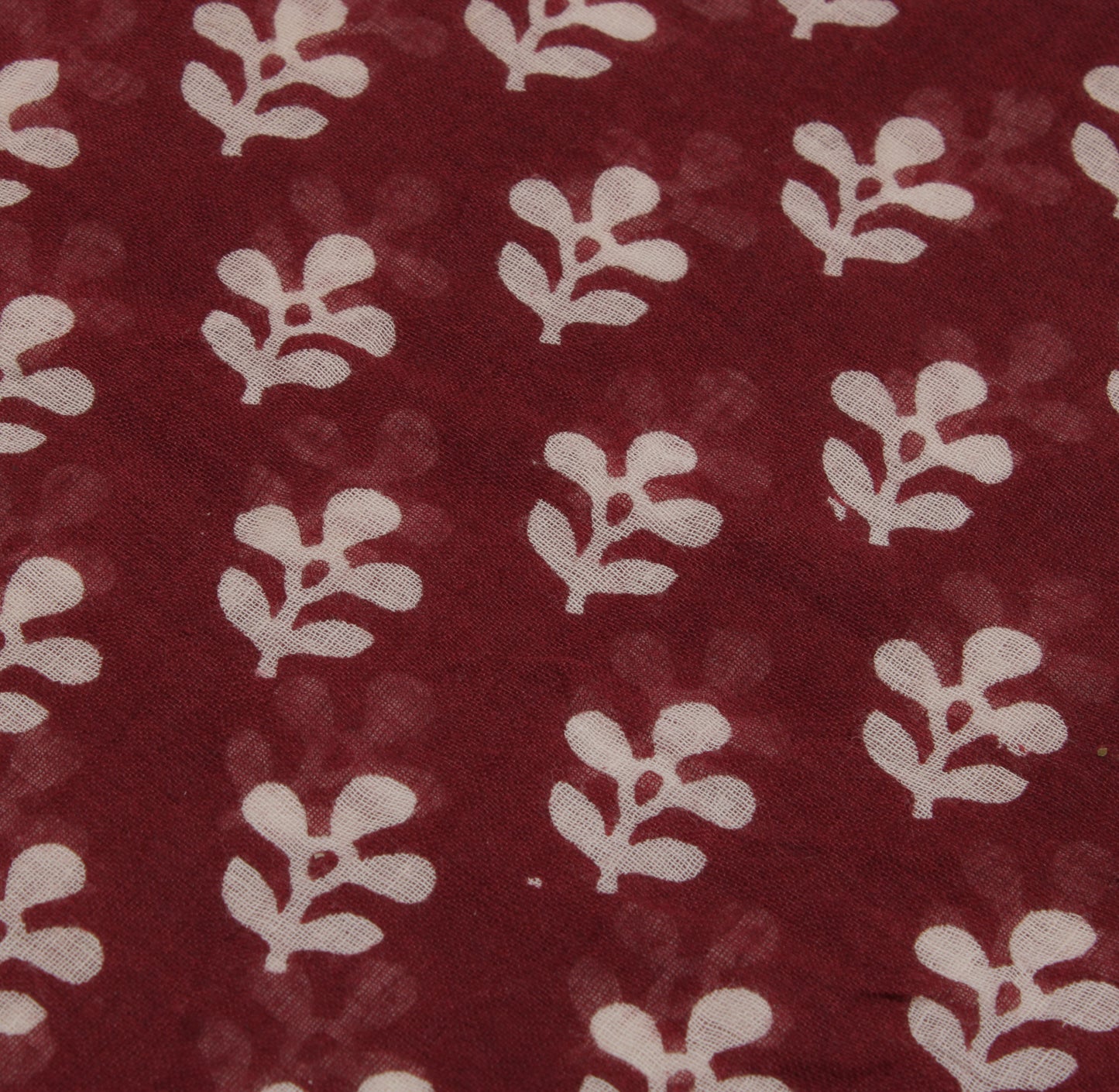 Sushila Vintage Maroon Saree 100% Pure Cotton Printed Floral Soft Craft Fabric