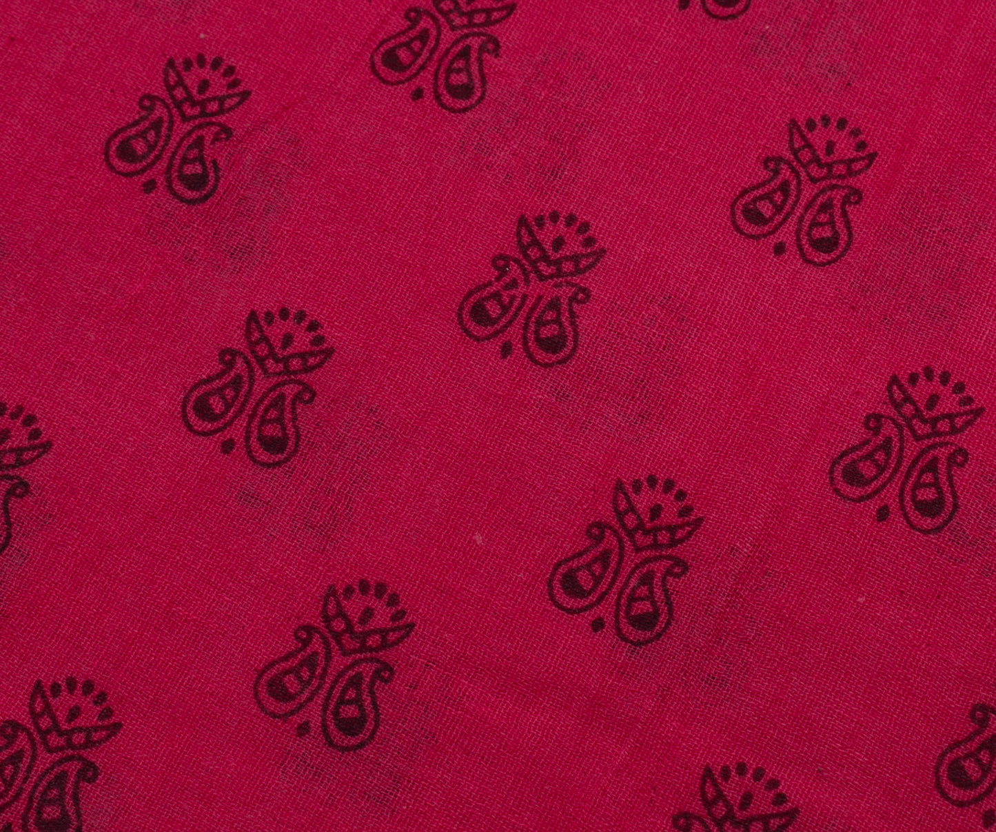 Sushila Vintage Dark Pink Saree Pure Cotton Printed Floral Soft Craft Fabric