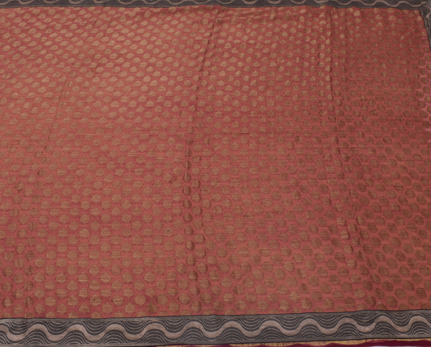 Sushila Vintage Saree 100% Pure Georgette Silk Woven Indian Craft Sari Fabric