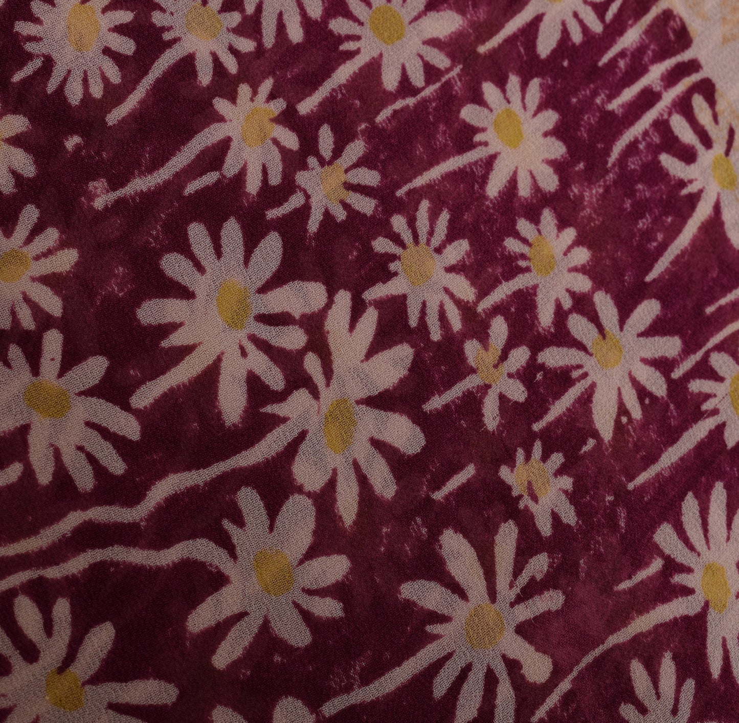 Sushila Vintage Indian Sari 100% Pure Georgette Silk Printed Floral Craft Fabric