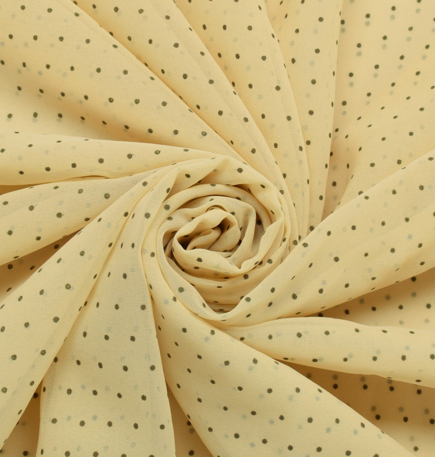 Sushila Vintage Cream Saree Blend Georgette Silk Printed Indian Craft Fabric