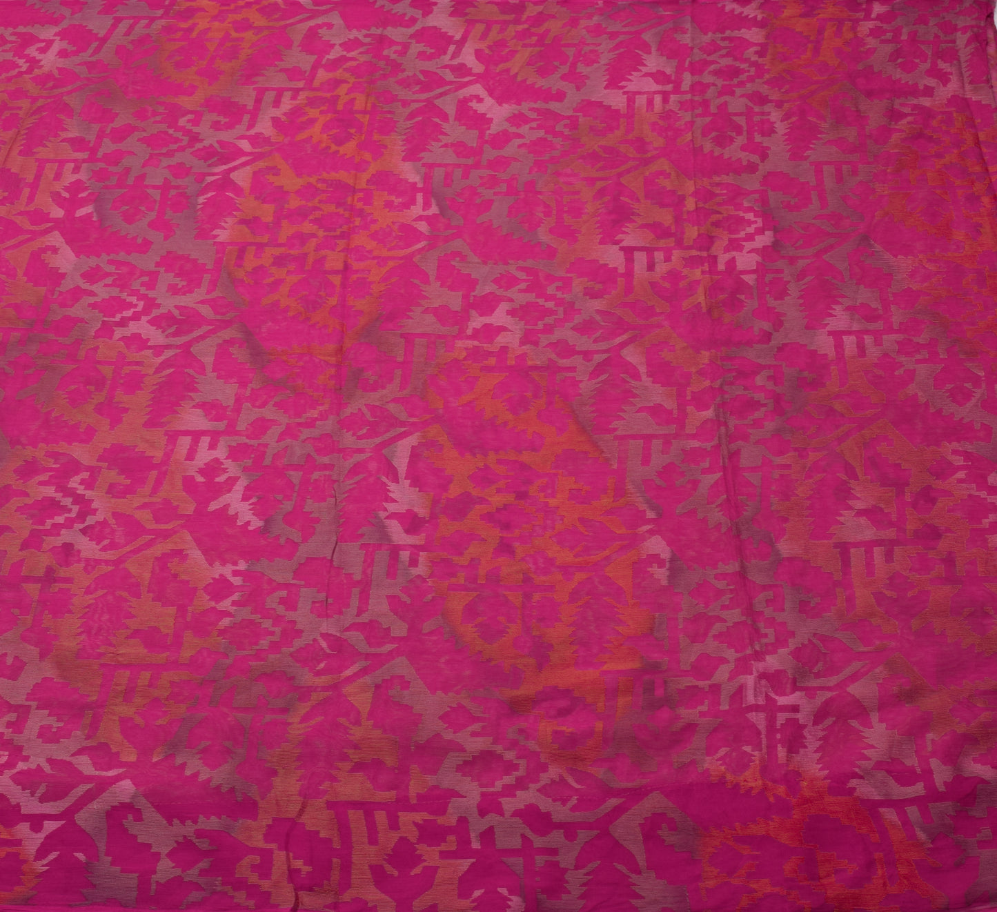 Sushila Vintage Purple Sari Blend Georgette Silk Woven 5 Yard Craft Fabric