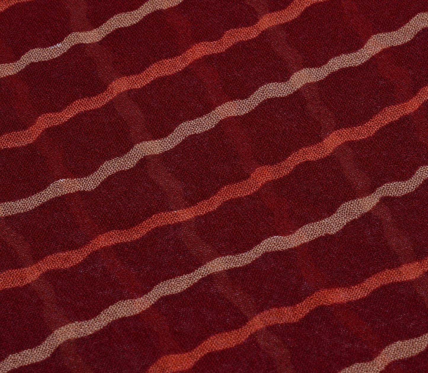 Sushila Vintage Maroon Saree 100% Pure Georgette Silk Printed Craft Sari Fabric