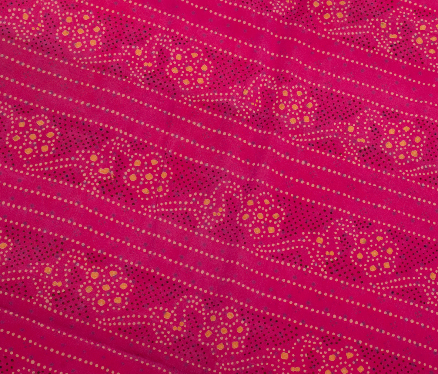 Sushila Vintage Yellow Saree 100% Pure Georgette Silk Printed 5 YD Craft Fabric