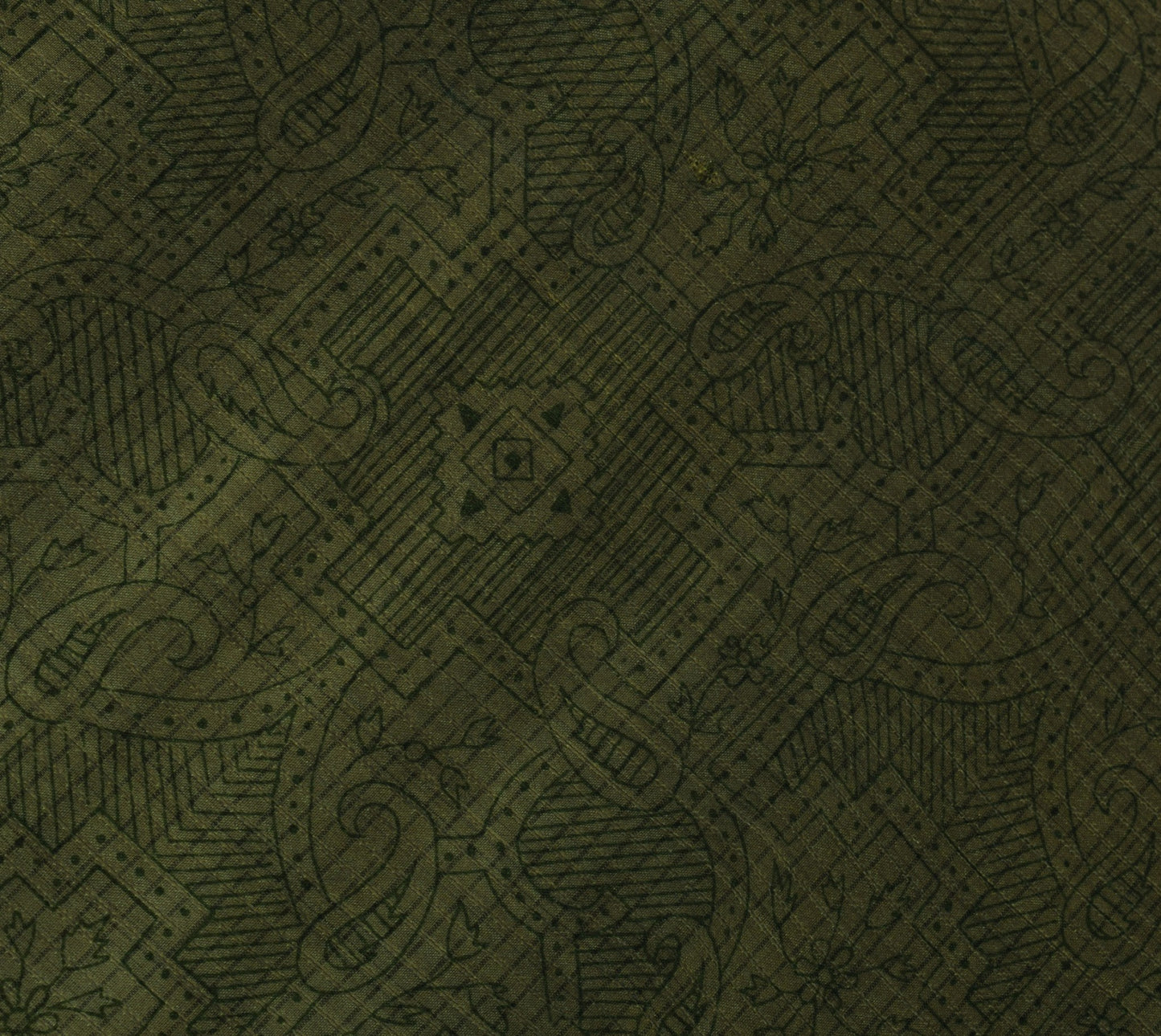 Sushila Vintage Green Saree 100% Pure Silk Printed Paisley Soft Craft Fabric