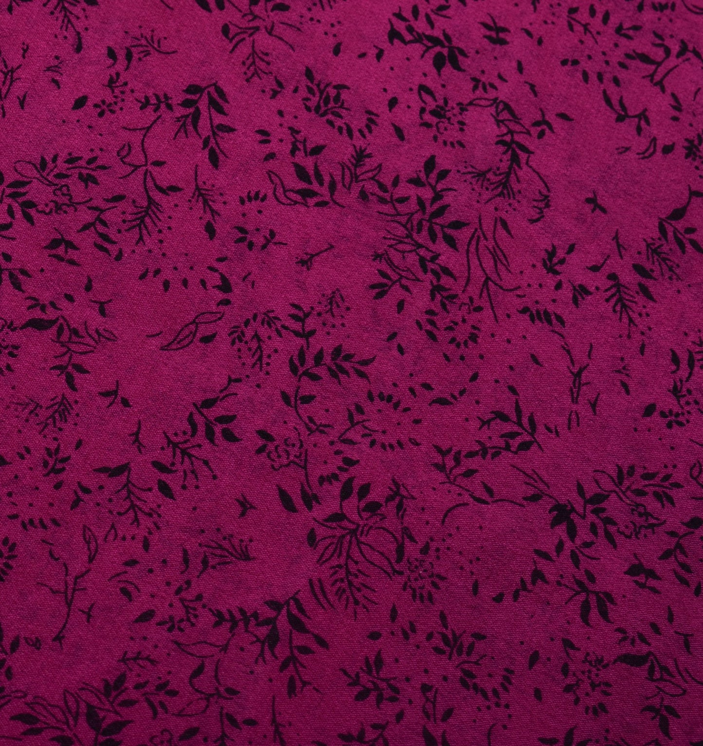 Sushila Vintage Magenta Saree 100% Pure Silk Printed Floral Soft Craft Fabric