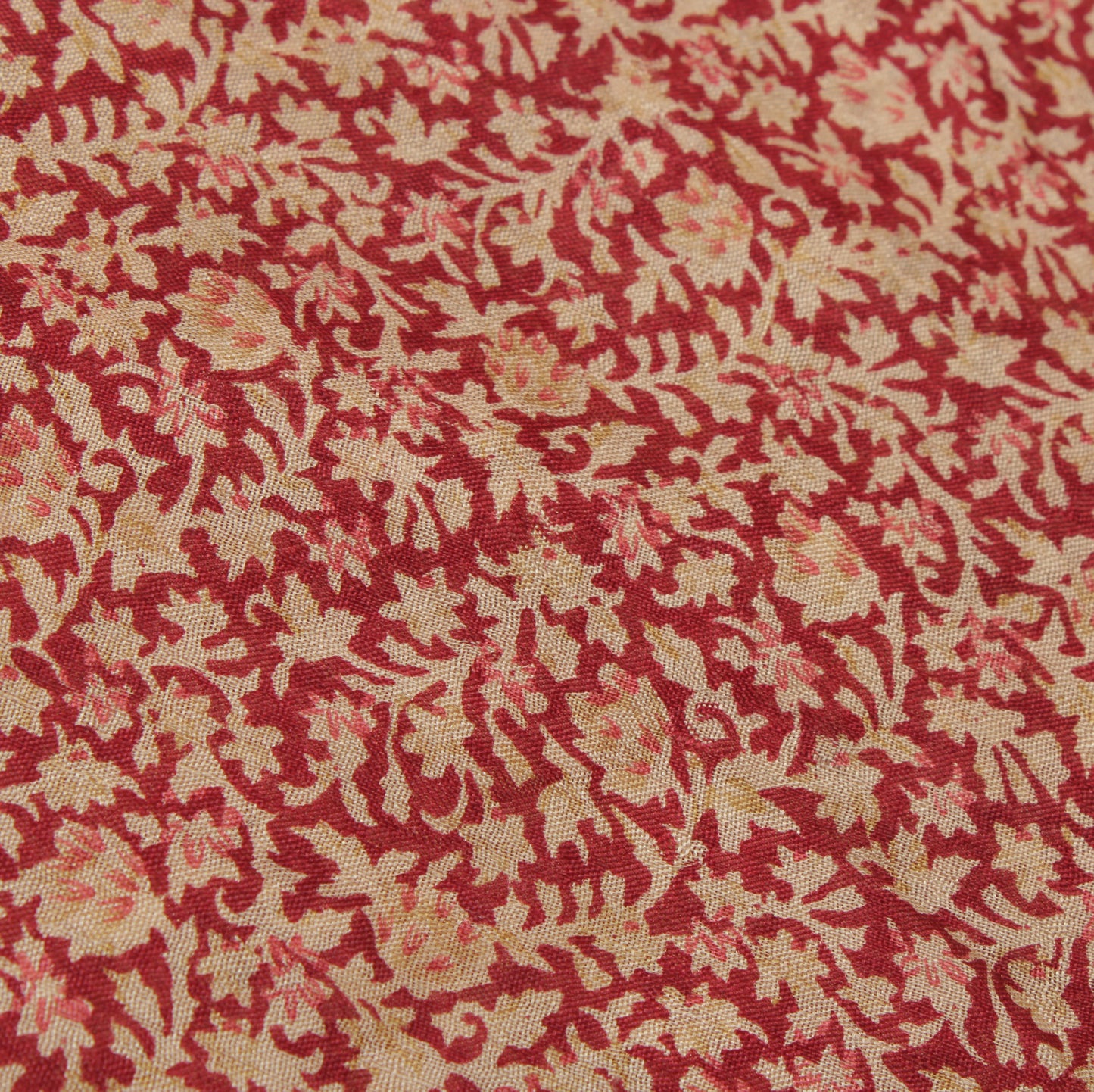 Sushila Vintage Maroon Saree 100% Pure Silk Printed Floral Soft Craft Fabric