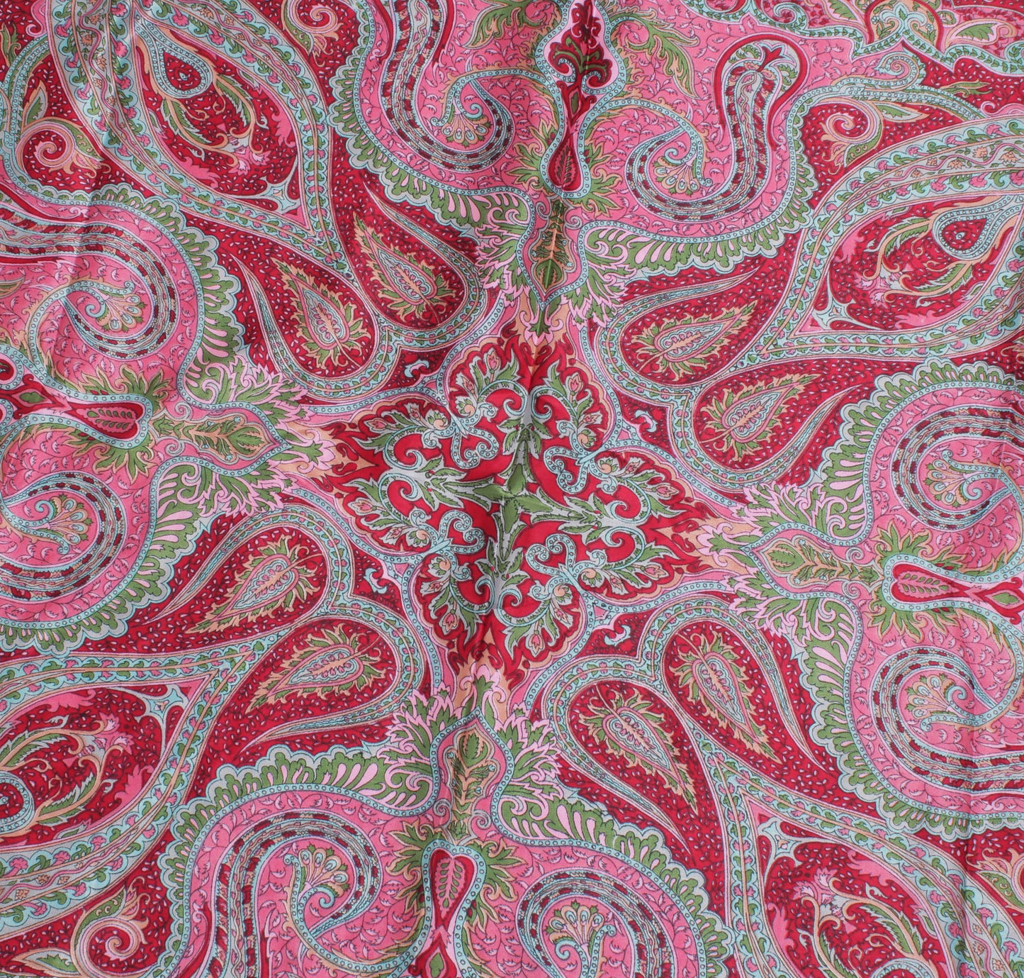 Sushila Vintage Pink  Women Scarf Blend Silk Printed Floral Stole 39" x 38"