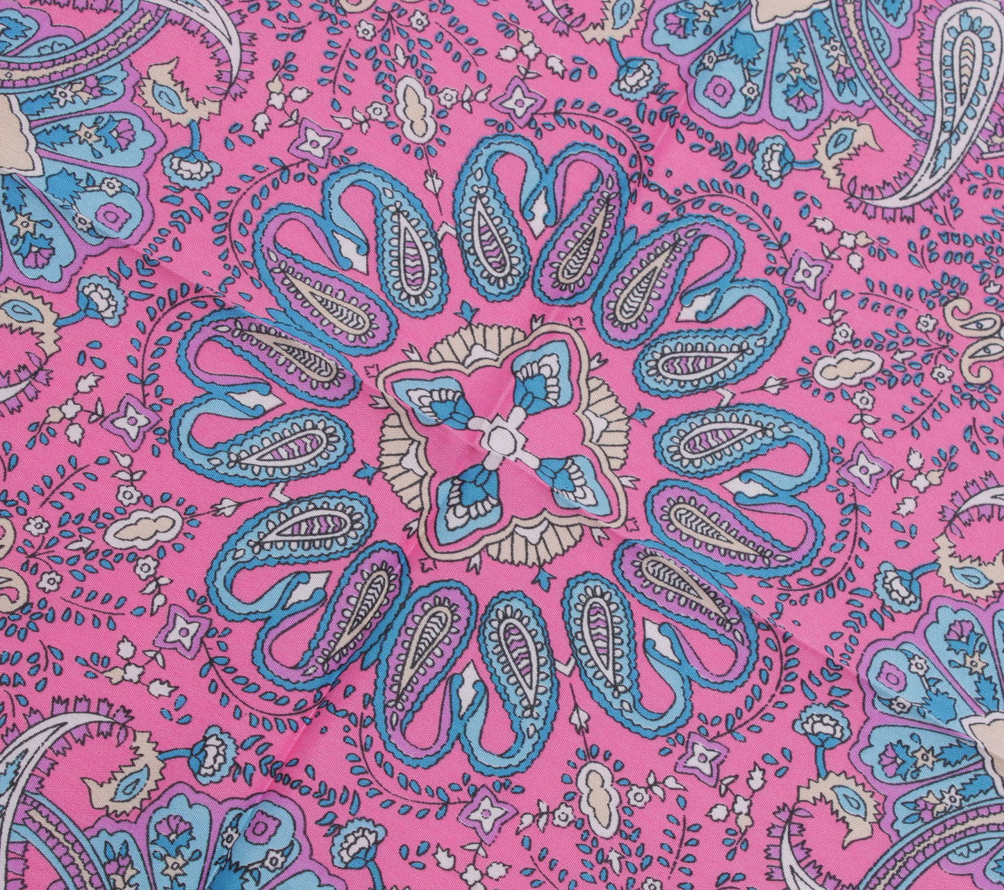 Sushila Vintage Pink Women Scarf Blend Silk Printed Paisley Stole 40" x 37"