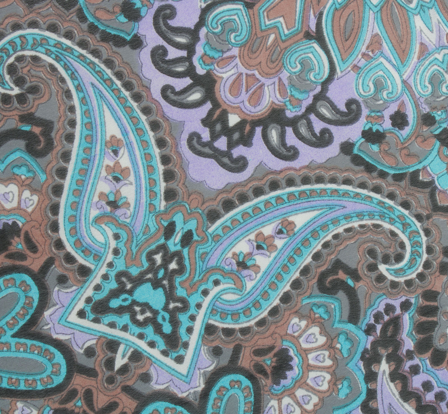 Sushila Vintage Gray Women Neck Scarf Blend Silk Printed Paisley Stole 36" x 36"