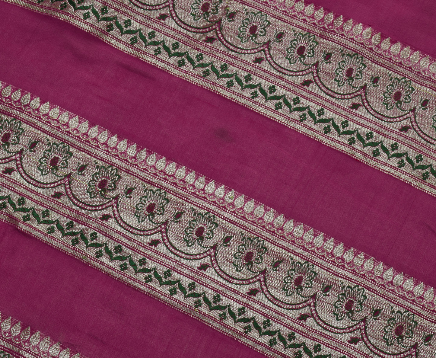 Sushila Vintage Pink Sari Remnant Scrap 100% Pure Silk Woven Craft Fabric