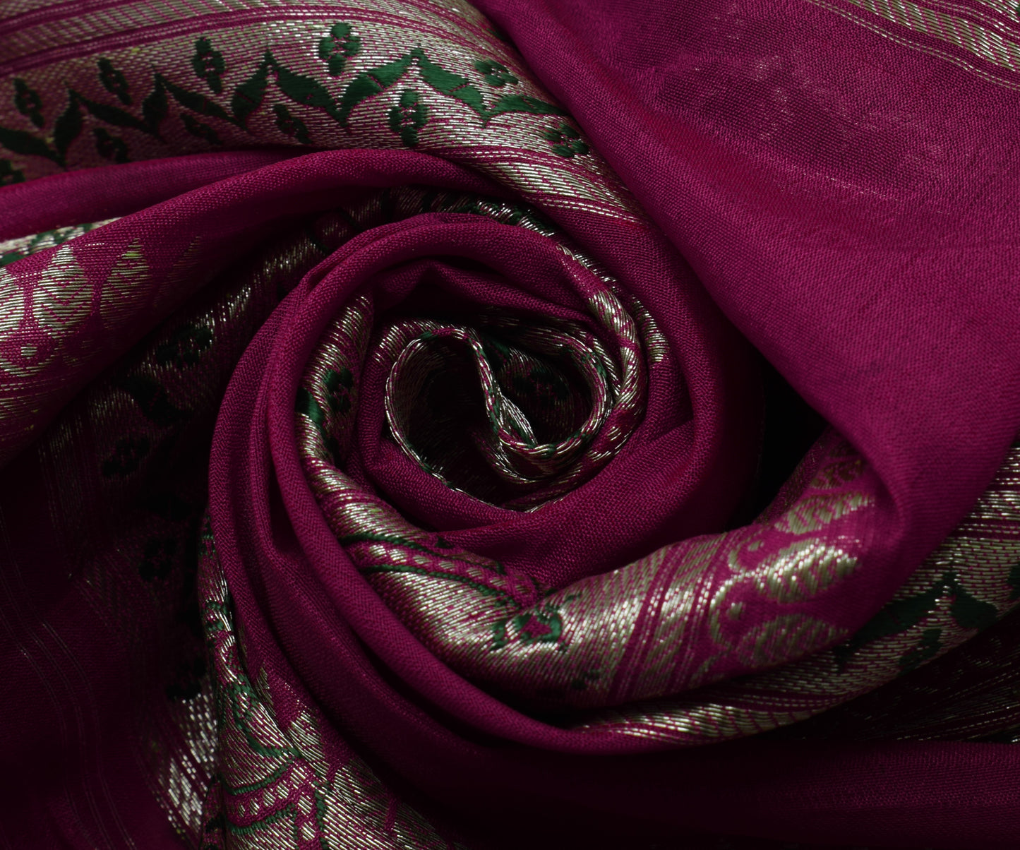 Sushila Vintage Pink Sari Remnant Scrap 100% Pure Silk Woven Craft Fabric