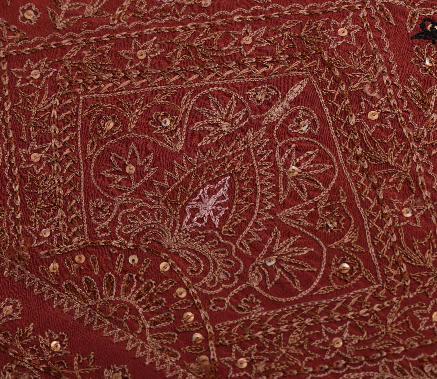 Sushila Vintage Silk Sari Remnant Scrap Multi Purpose Embroidered Craft Fabric