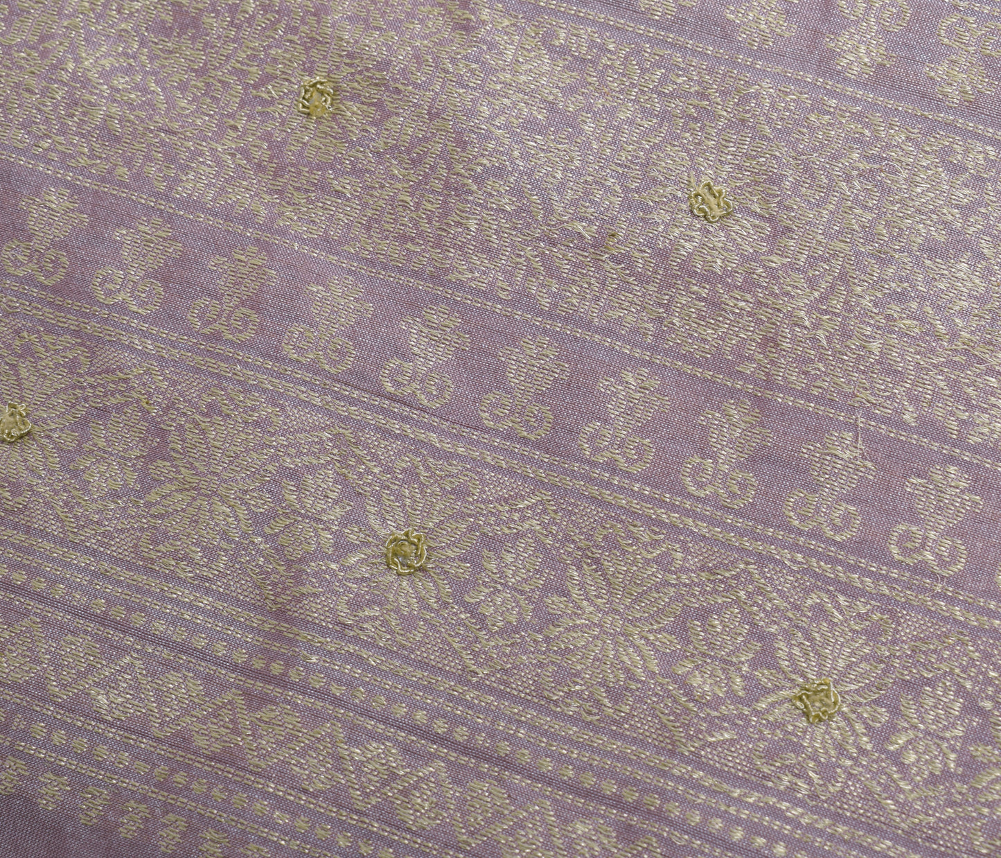 Sushila Vintage Pure Silk Sari Remnant Scrap Multi Purpose Woven Craft Fabric