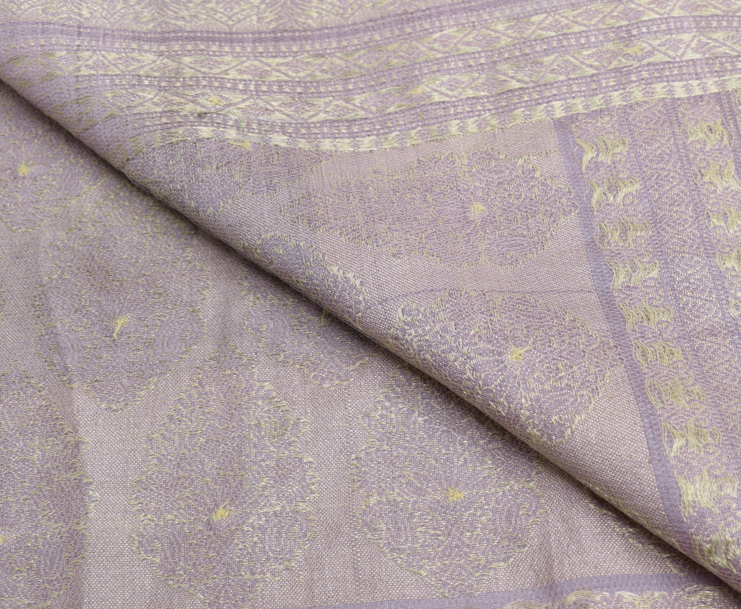 Sushila Vintage Pure Silk Sari Remnant Scrap Multi Purpose Woven Craft Fabric