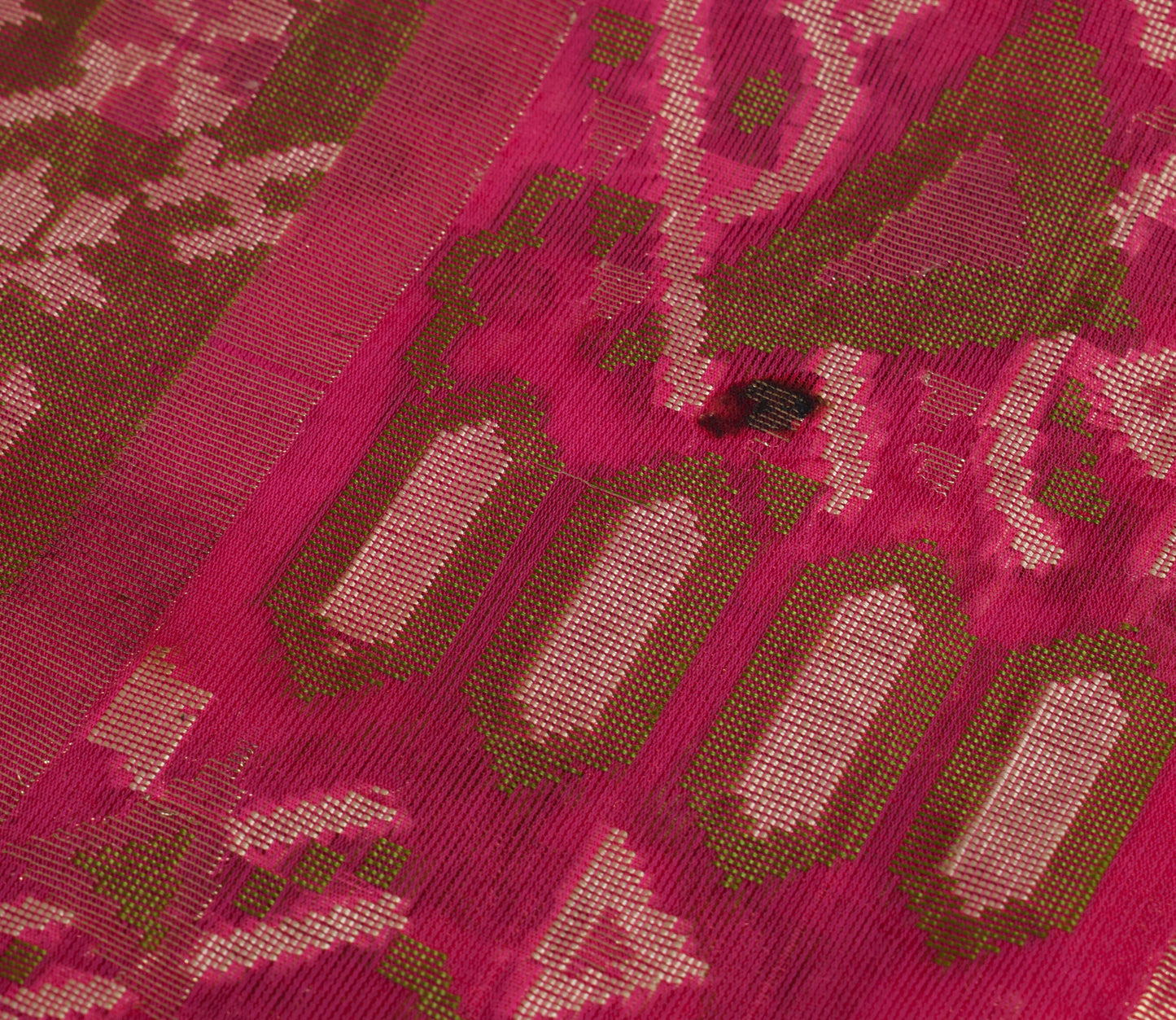 Sushila Vintage Magenta Silk Sari Remnant Scrap Multi Purpose Woven Craft Fabric