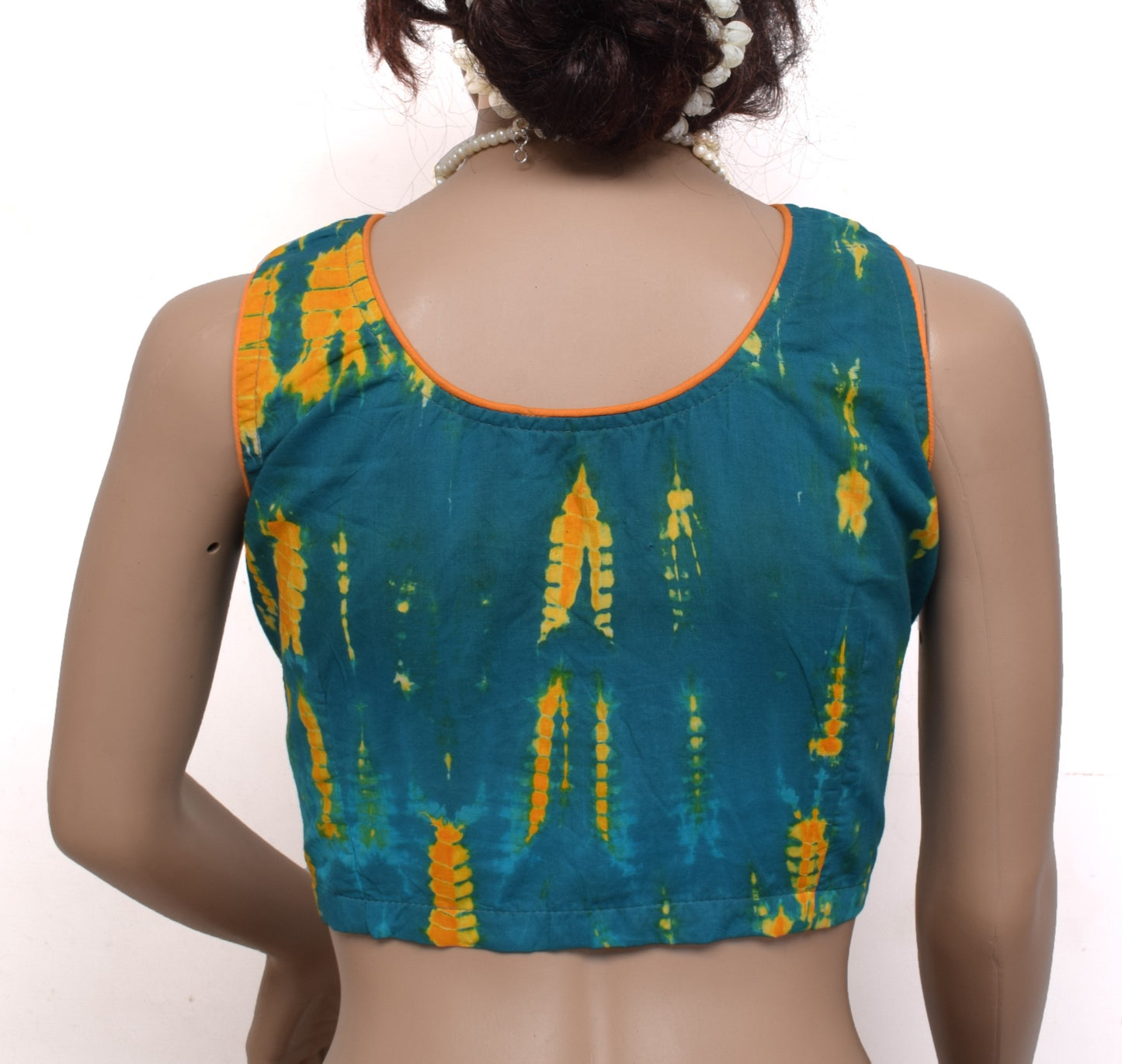 Sushila New Top Readymade Stitched Sari Blouse 100% Pure Cotton Printed Choli