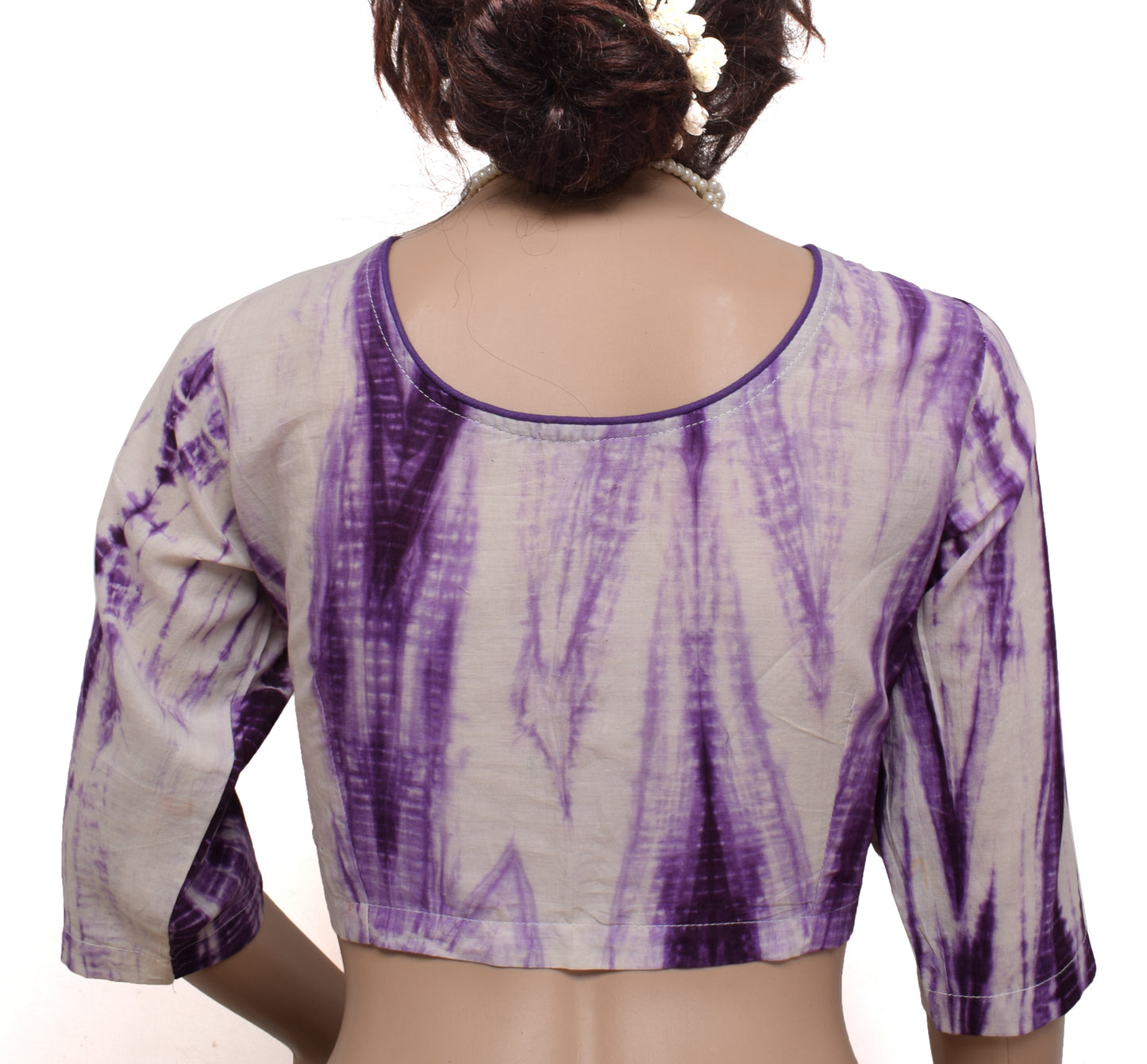 Sushila New Top Readymade Stitched Sari Blouse Pure Cotton Printed Tie-Dye Choli