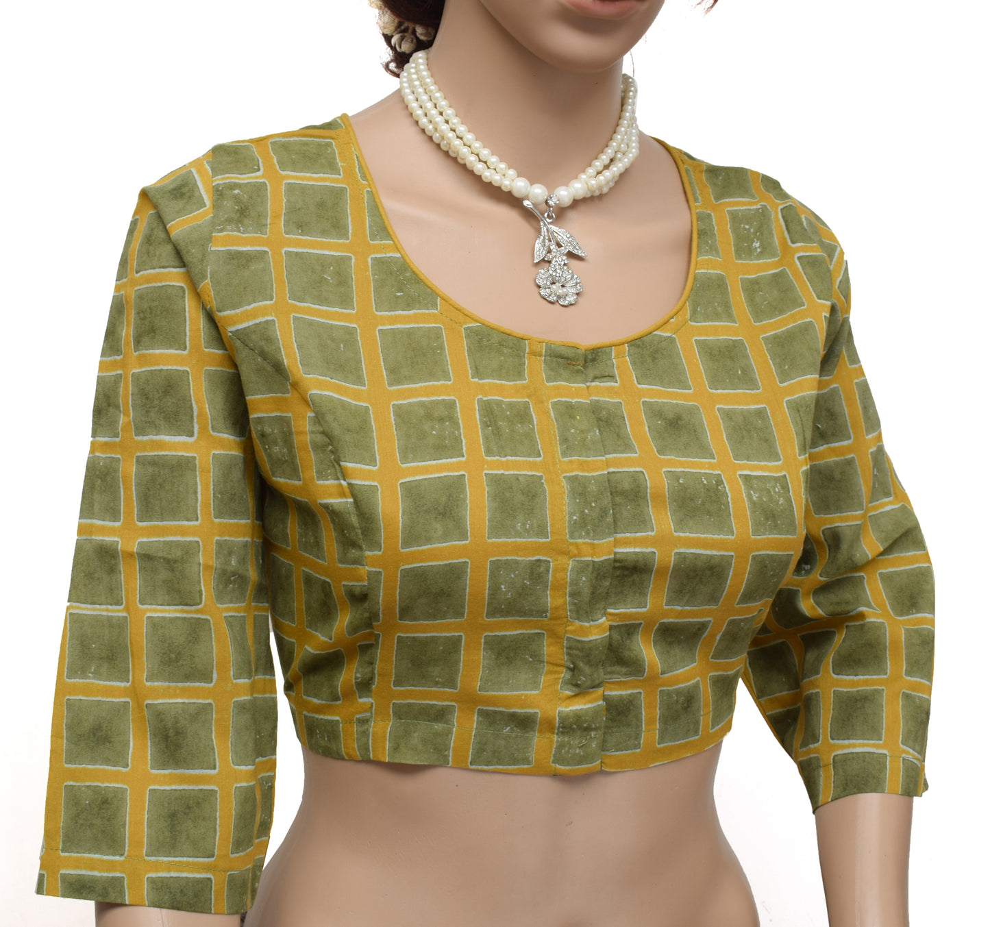 Sushila New Top Readymade Stitched Sari Blouse Pure Cotton Printed Blouse Choli