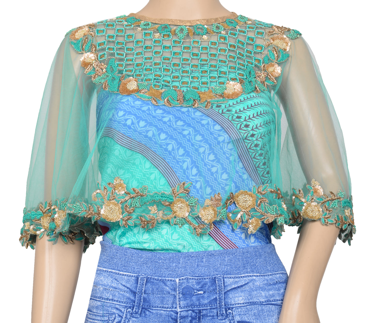 Vintage order Hand Beaded Blouse