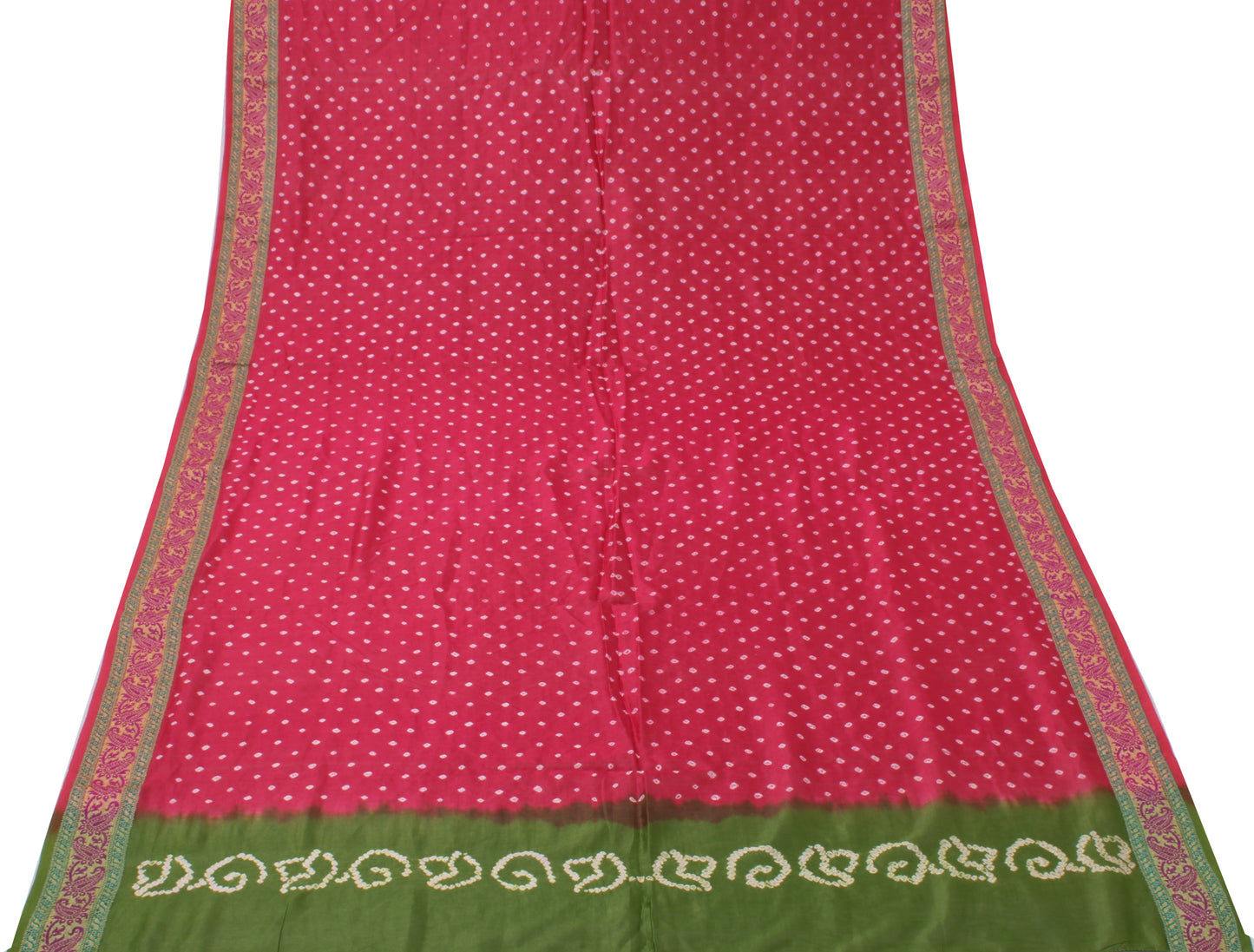 Sushila Vintage Magenta Dupatta Blend Silk Printed & Woven Border Long Stole