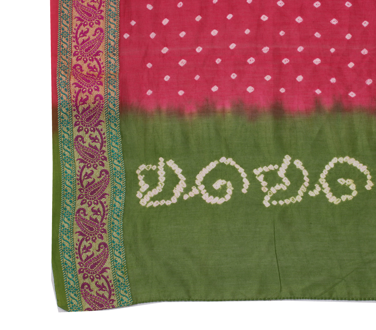 Sushila Vintage Magenta Dupatta Blend Silk Printed & Woven Border Long Stole