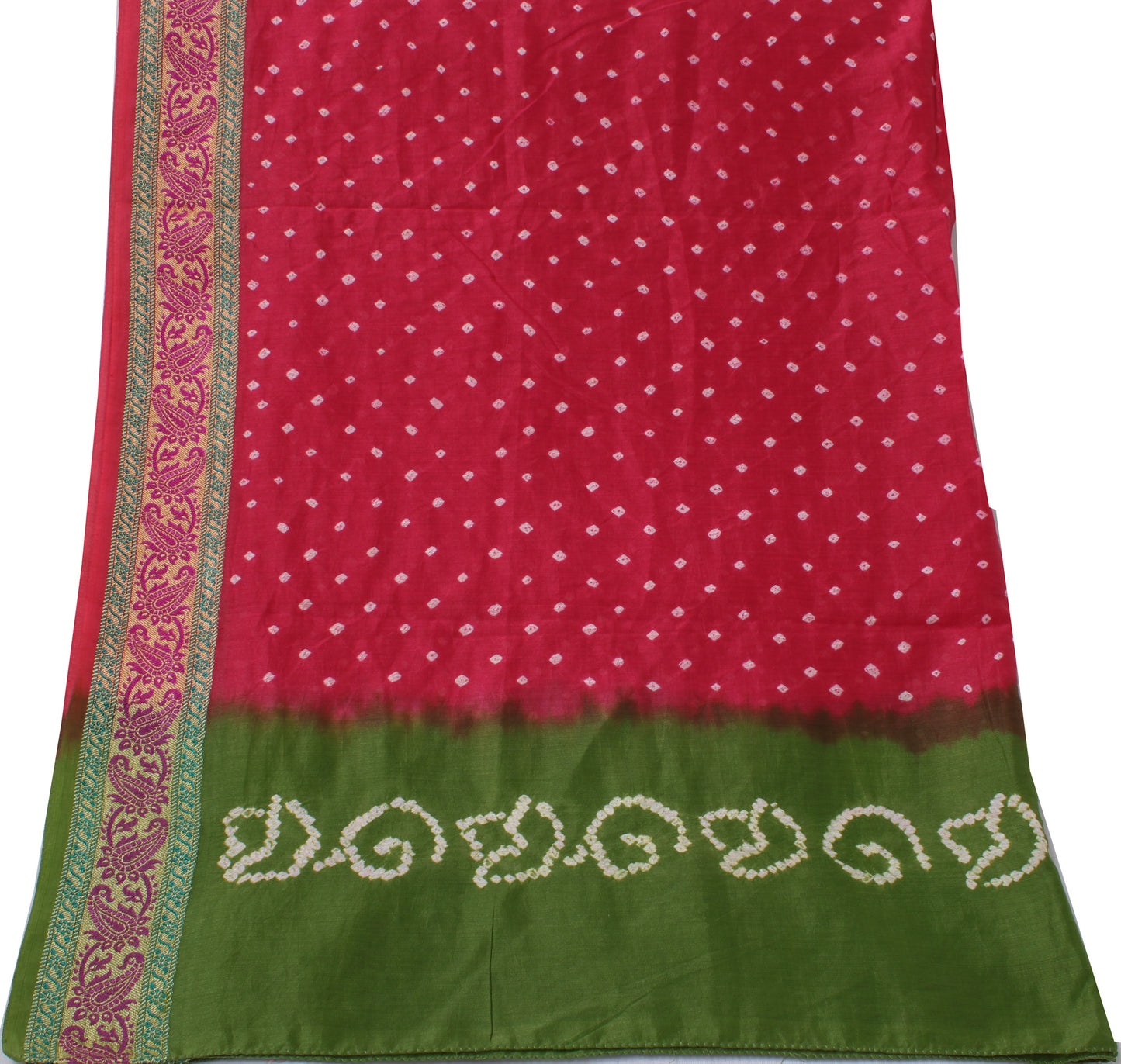 Sushila Vintage Magenta Dupatta Blend Silk Printed & Woven Border Long Stole