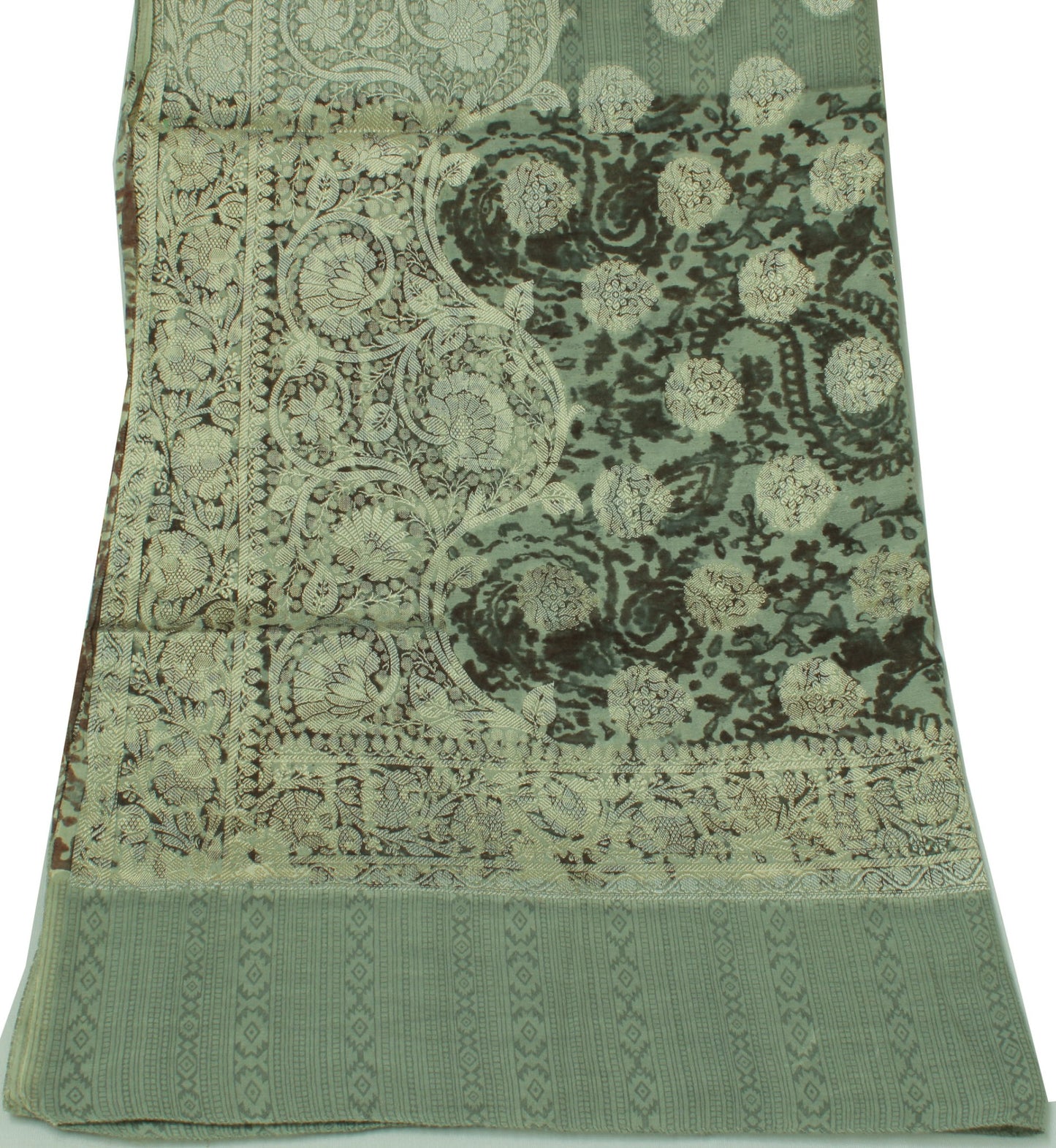 Sushila Vintage Gary Indian Dupatta Blend Silk Woven & Printed Long Stole Hijab