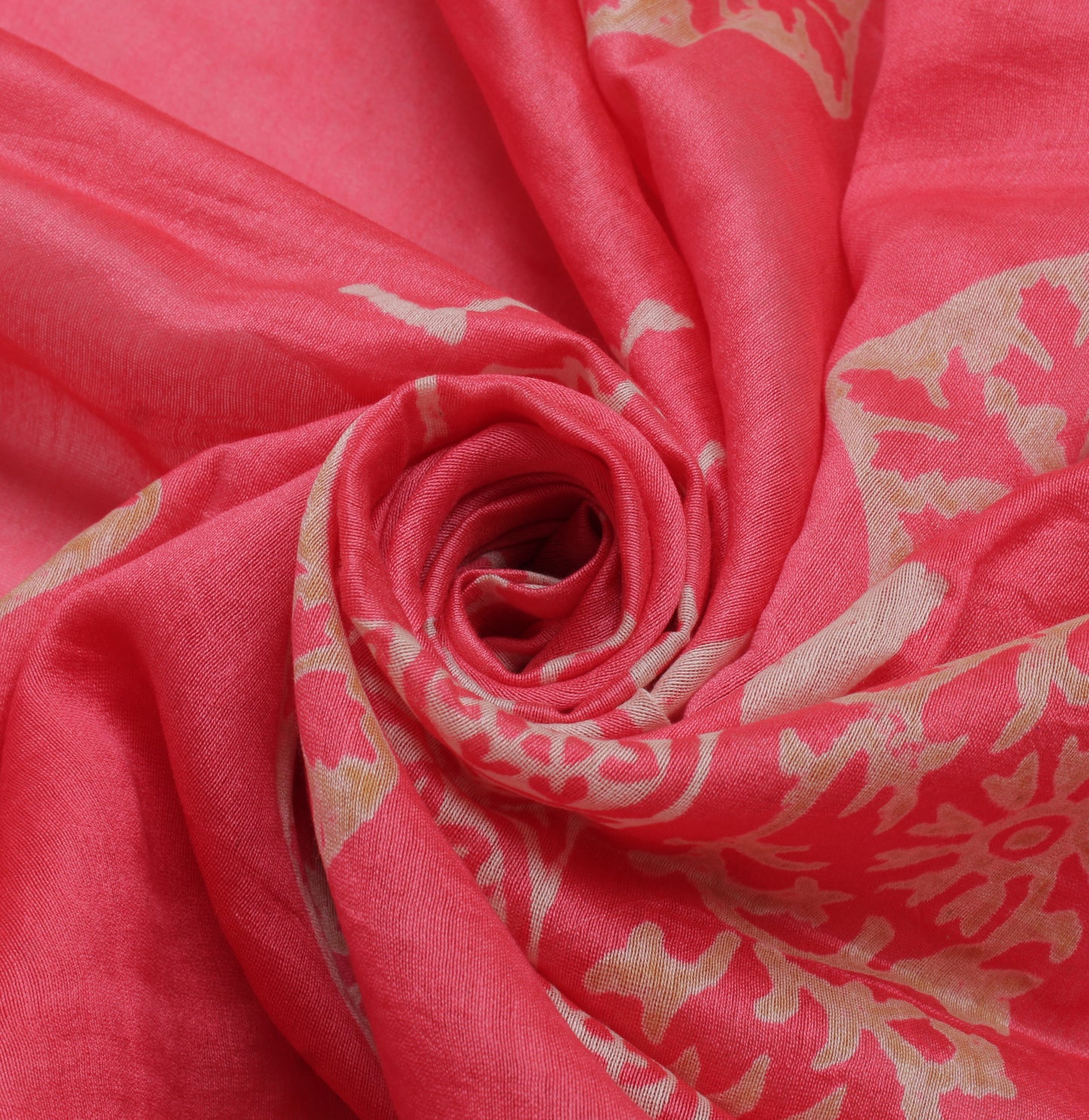 Sushila Vintage Redish Pink Dupatta 100% Pure Cotton Printed Long Stole Scarves