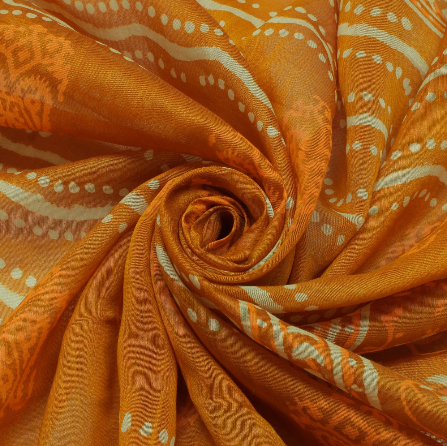 Sushila Vintage Mustard Dupatta 100% Pure Cotton Printed Long Stole Scarves