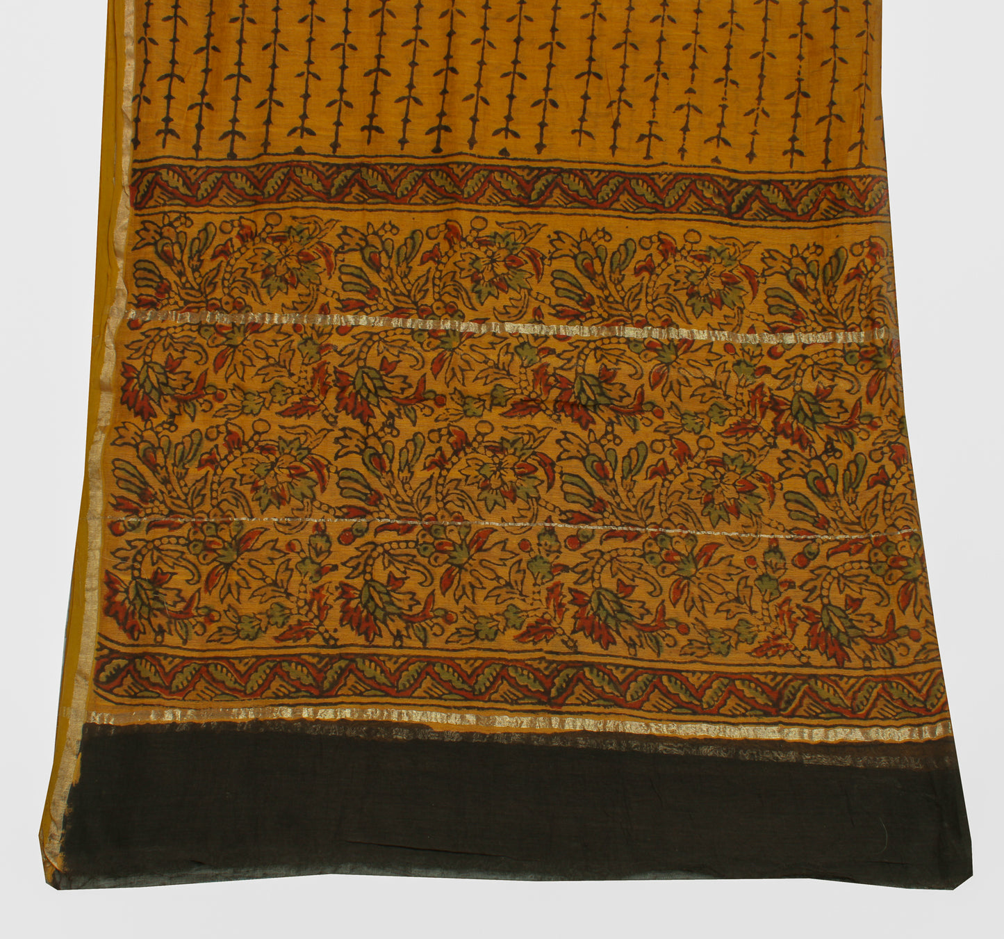 Sushila Vintage Brown Indian Dupatta 100% Pure Cotton Printed Long Stole Hijab