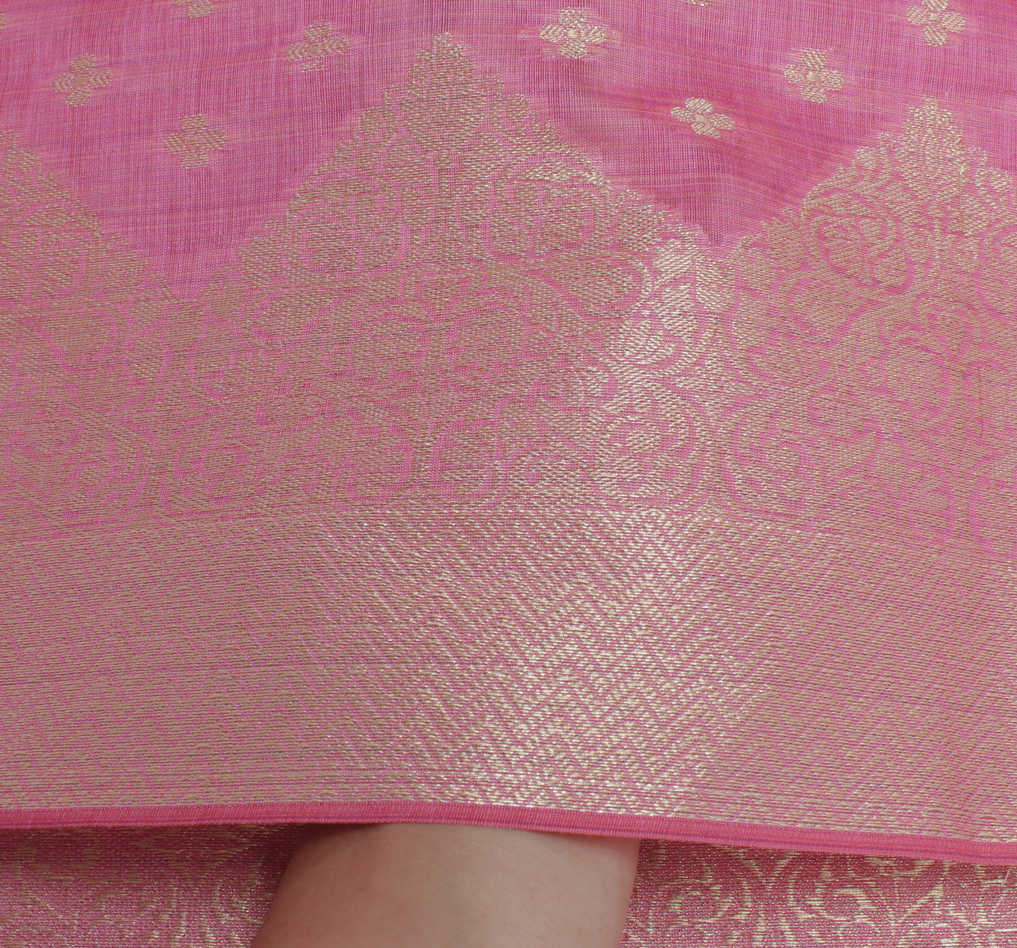 Sushila Vintage Pink Indian Dupatta Blend Cotton All Over Woven Long Stole Hijab