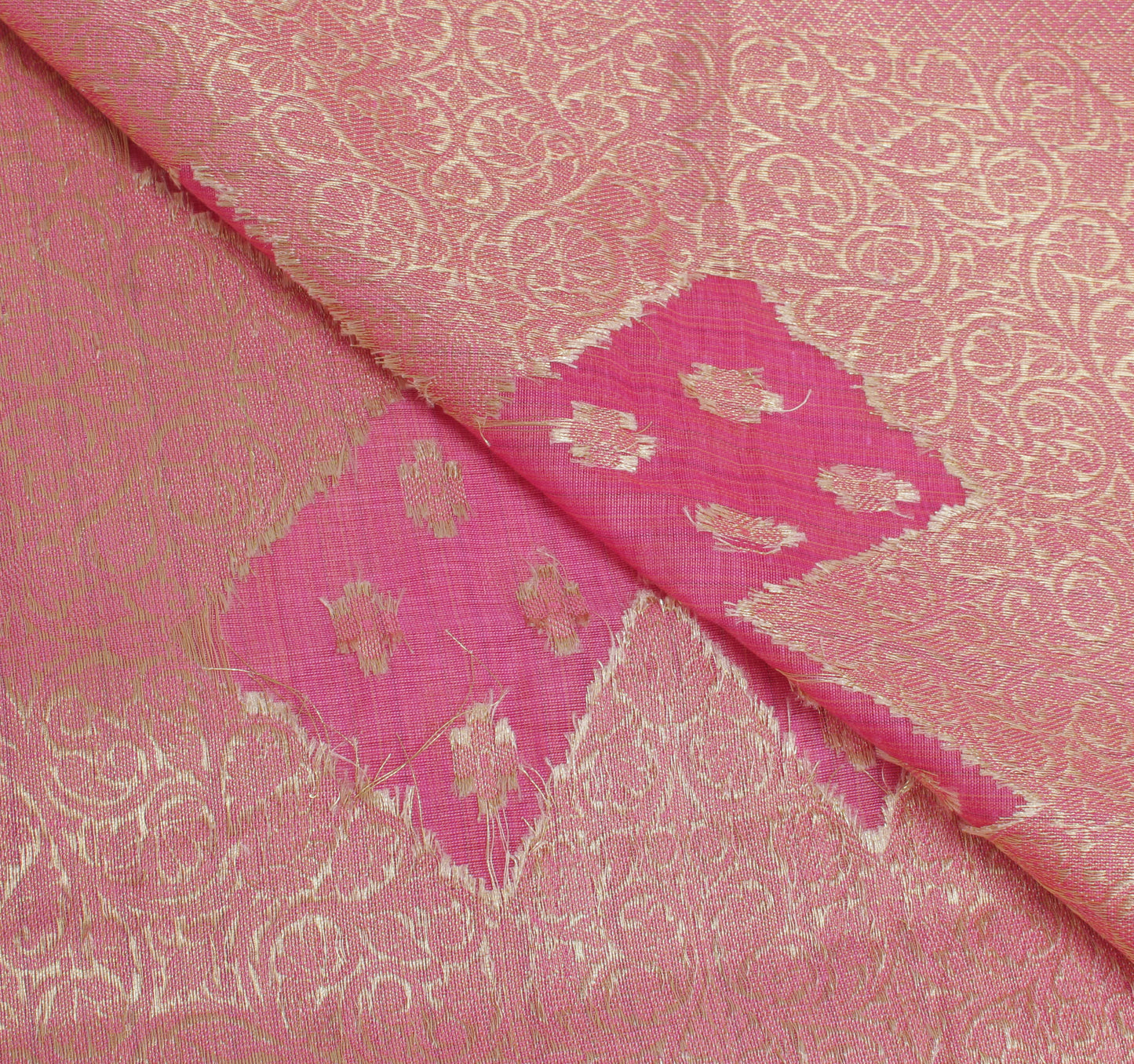 Sushila Vintage Pink Indian Dupatta Blend Cotton All Over Woven Long Stole Hijab