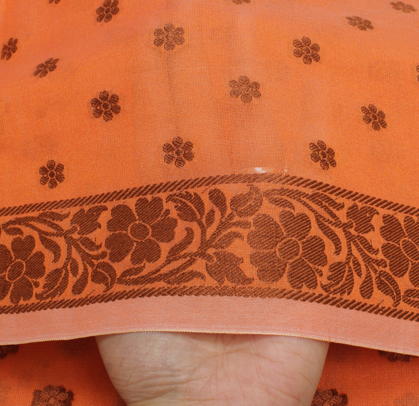 Sushila Vintage Peach Indian Dupatta Blend Silk All Over Woven Long Stole Hijab