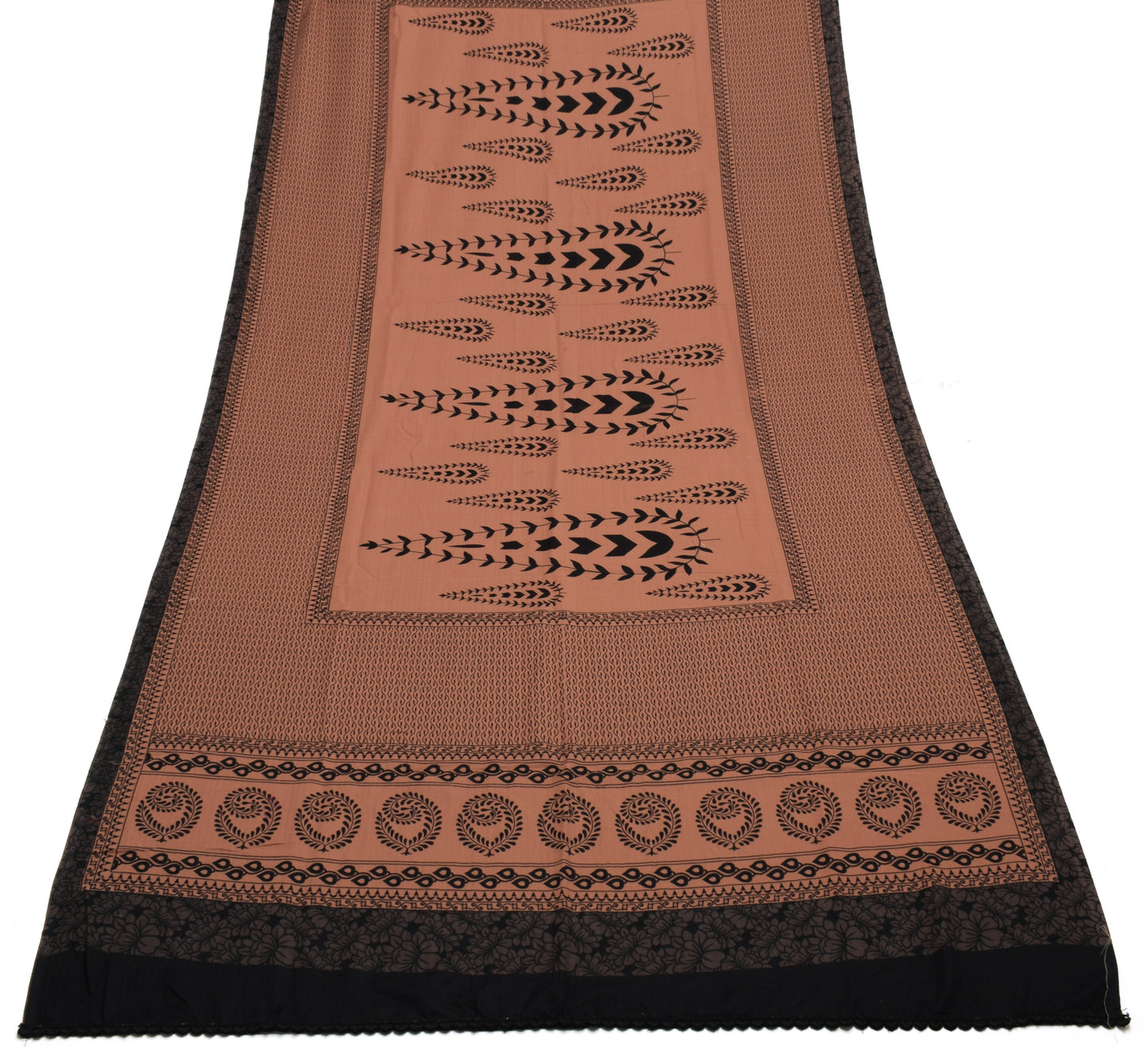 Sushila Vintage Indian Dupatta Blend Woolen Printed & Woven Long Stole Hijab